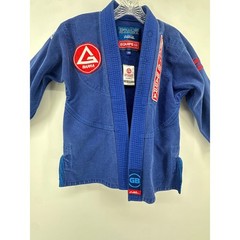 Gracie Barra Equipe GB Jiu-Jitsu Gi Kimono Jacket Blue Kids Size A4 Martial Arts