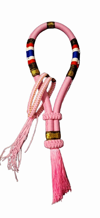 Mongkol Prajiat Boxing Headband Color Pink Premium Handmade Armbands MMA Muay Th
