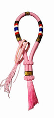 Mongkol Prajiat Boxing Headband Color Pink Premium Handmade Armbands MMA Muay Th