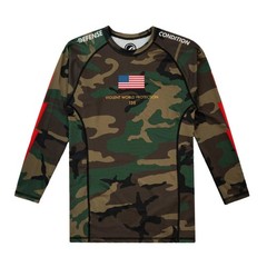 Shoyoroll x Defcon Camo Rash Guard LS & Training Fitted Shorts Bjj No Gi MMA Set