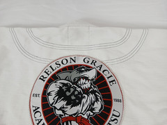 Break Point BJJ Gi Jacket Sz A2 White Relson Gracie Academy Patch Shark