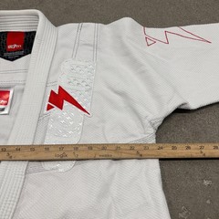 Storm Kimonos Matrix BJJ Gi A2 Brazilian Jiu Jitsu Jacket Mens White Open Front