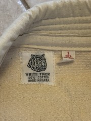 White Tiger Judo Karate Martial Arts Uniform w/belt Cotton Size 1