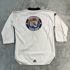 Adidas Taekwondo Korea Uniform Gi Dobok White Black Size 6 200cm WTF Karate