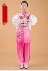Women Silk Satin Chinese Tai Chi Suit Female Kung Fu Wushu Martial Arts Uniform