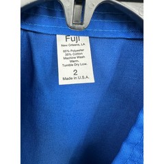 Fuji Judo Gi Uniform Size 2 Blue 65 Polyester 35 Cotton Made in USA