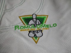 Romulo Melo Brazilian Jiu-Jitsu Gi Jacket Mens Small White A1 Patch Logo