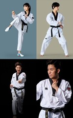 MOOTO BS5 Uniform with Black V-Neck Basic Season-5 Standard WT Dobok Korea