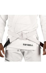 ●White, Sanabul Cintos for Professional Brazilian Jiu Jitsu BJJ.