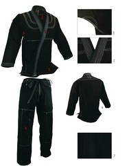 BJJ Gi Kimono, 100% cotton Preshrunk, Jiu Jitsu Uniform Blue/White/Black set