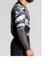 Fuji Rashguard Long Sleeve LS Musashi Rash Guard MMA BJJ Jiu Jitsu Black White