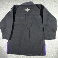 Elite Sports BJJ Gi Top Black Purple Trim Youth C2 Jiu Jitsu