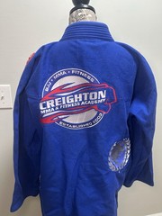 CMMA Adult Double Weave JIU-Jitsu Gi Kimono Blue Size 5 (A3) Creighton BJJ MMA