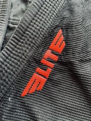 Elite Sports Jiu Jitsu Sz C3, Black Martial Arts BJJ Karate Taekwondo Top EUC!