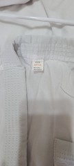 Martial Arts Gi Set Jacket & Pants w/ White Belt Kids Unisex White Size 00/120