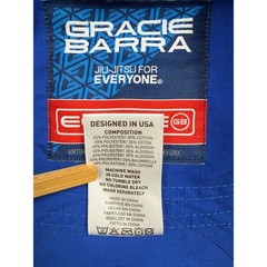 Gracie Barra Equipe GB Edition Jiu-Jitsu Gi Kimono Jacket Blue Youth Y4 Sports