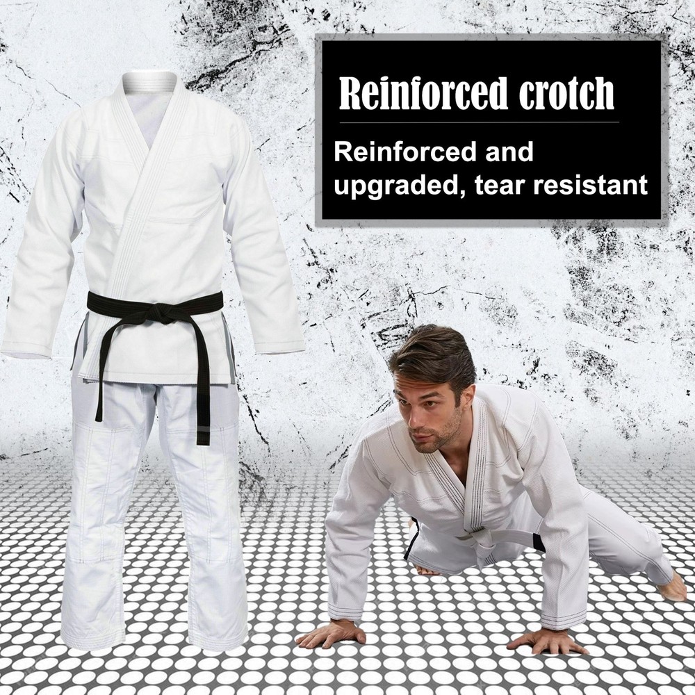 BJJ Gi Suit Martial Arts Training Uniform with FREE Belt Adult Brazilian Jiu Jit