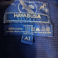 Hayabusa Keikogi Blue Jiu-Jitsu Gi A1 Martial Arts Uniform Top Only Size A1