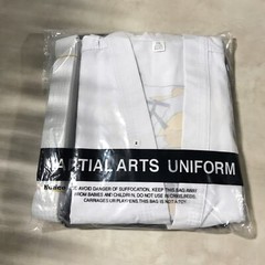 Martial Arts Super Kicks Masters Club Jacket & Belt, Unisex Size 2/160 – White