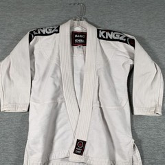 Kingz Basic 2.0 BJJ Gi Jacket Top Kids M1 Medium White Boys Jiu Jitsu Kimono
