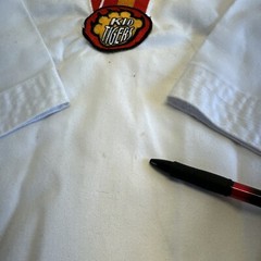 Kid Tigers – White Tae Kwon Do Karate Uniform Shirt – Size 00