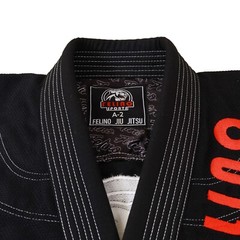 Felino Black Adult Premium BJJ Gi Uniform Pearl Weave Brazilian JiuJitsu Kimono
