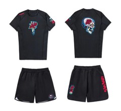 Til Death Albino and Preto Rash Guard SS & Short Bjj No Gi Jiu Jitsu Appareils A