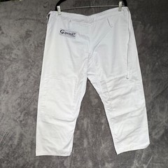 Adult Mens A1 White Jiu Jitsu GI, Top & Bottom #2 Nono’s Academy With White Belt