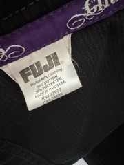 Fuji Sekai BJJ Gi Black Purple WC2 Jiu Jitsu Kimono Set Used