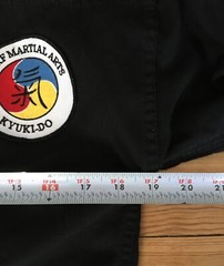 Vintage Martial Arts Uniform KYUKI-DO Black Jacket Pants w/Patches Youth 1/150