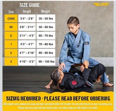 Elite Sports IBJJF Ultra Light BJJ Brazilian Jiu Jitsu Gi for Kids Size C2 Gray