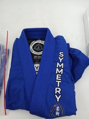 Symmetry Jiu-Jitsu Academy Gi Uniform Boys M3 Blue BJJ Training 380 GSM New