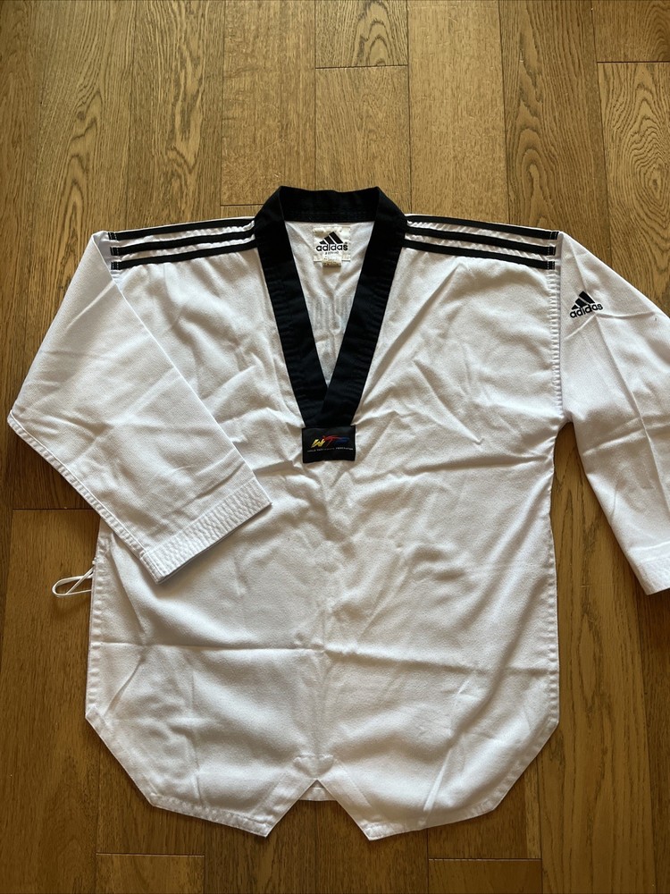 Adidas World Taekwondo Federation Top White 170 CM Uniform Long Sleeve Pullover