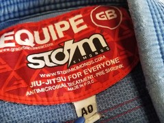 Gracie Barra Equipe Storm Jiu Jitsu Gi Storm Blue No Patches Kimono TOP ONLY A0