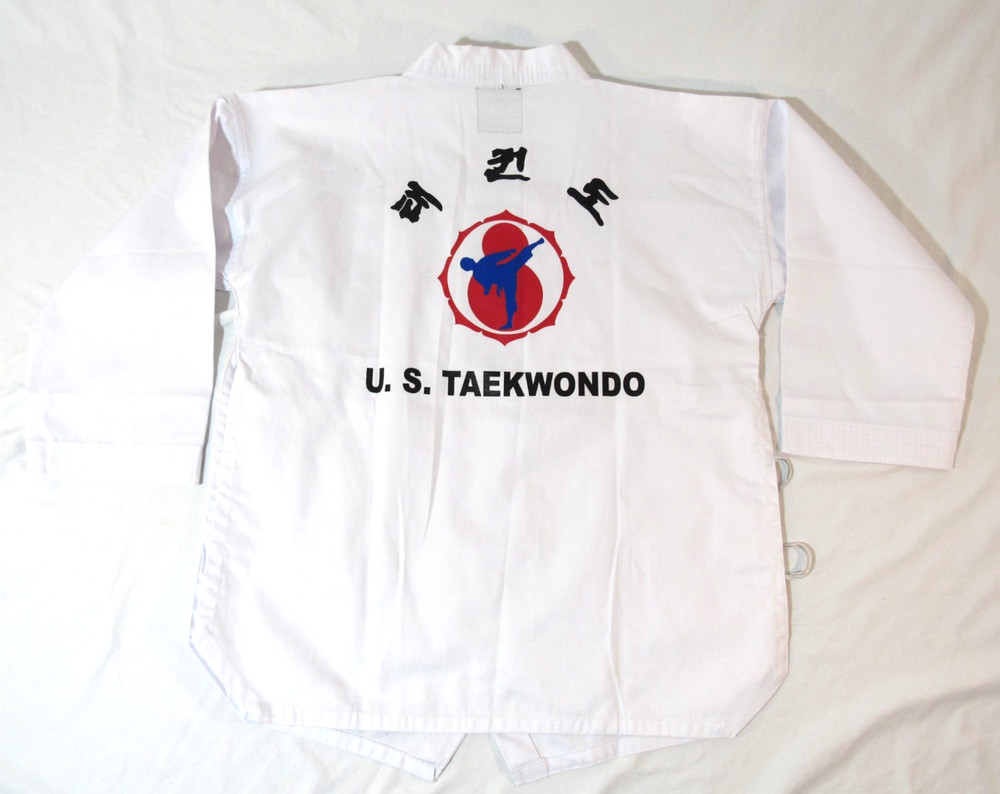 Vision CSV Size 1 / 150cm U.S. Taekwondo White Uniform Top Martial Arts NEW Flaw