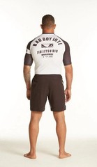 New Bad Boy Ranked Rashguard White Gi MMA BJJ Shirt Made in Brazil Adult