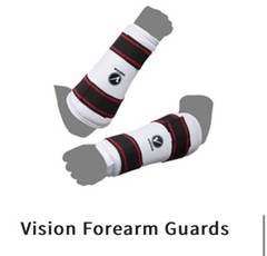 VISION 3 Piece Pads [ Pair – Leg Guards Sm+ (1) Arm Med] TAE KWON DO KARATE JUDO