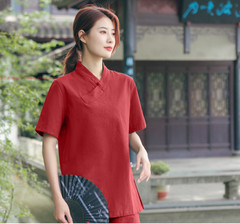 New Women Chinese Martial Arts Wushu Tai Chi Yoga Set Linen Kung Fu Suit Uniform