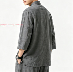 Men Tang Suit Traditional Kung Fu Tai Chi Uniform Cotton linen martial arts Suit