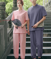 New Women Chinese Martial Arts Wushu Tai Chi Yoga Set Linen Kung Fu Suit Uniform