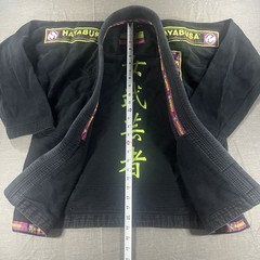 Hayabusa Onna Bugisha Jiu Jitsu Gi Black Jacket Adult F3 Pearl Weave 100% Cotton