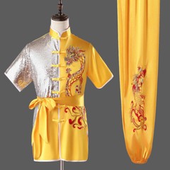 Chinese Martial Arts Shaolin Uniform Kungfu Changquan Suit Dragon Embroidery Hot