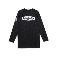 Shoyoroll Barb Wire Rash Guard LS (Black) & Short Bjj No Gi Uniform Competitor