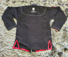 Verus Brazilian Jiu Jitsu Gi Men’s Size A00 Black Cotton Long Sleee Embroidered