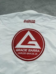 Gracie Barra GB Edition Equipe Kimono Gi Jacket Youth Y4 White Jiu Jitsu BJJ