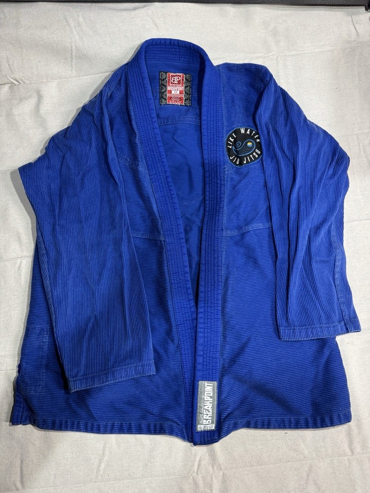 Break Point BJJ Gi Blue A2 Adult Jiu Jitsu Kimono w/ Pants Like Water Patch