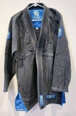 Rickson Gracie Team Flow Kimonos 100% Hemp Pro Gi Gray Kama Jiu-Jitsu Size A3