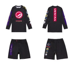 Shoyoroll Federation #V2 Training Rash Guard Competitor LS Bjj Training Shorts