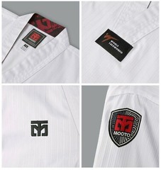 MOOTO BS4.5 Uniform 3XL-200 White V-Neck Taekwondo WT WTF Dobok (U.S.A. shipped)