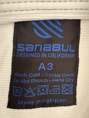 Sanbul Essential Gi A3 White & Blue Jiu Jitsu BJJ Kimono Uniform Jacket Pants